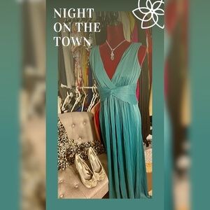 BCBGMaxAzaria Full Length Emerald Gown